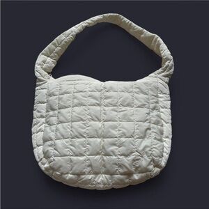 Quilted Puffer Carry-all Bag | brand new | cream off-white